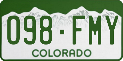 CO license plate 098FMY