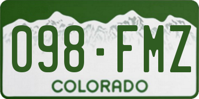 CO license plate 098FMZ