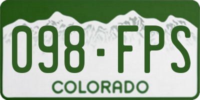 CO license plate 098FPS