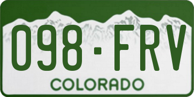 CO license plate 098FRV