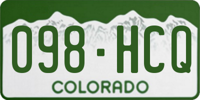 CO license plate 098HCQ