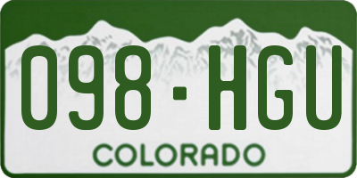 CO license plate 098HGU