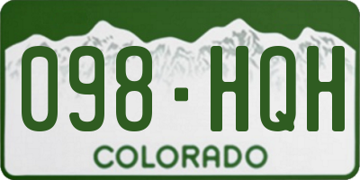CO license plate 098HQH
