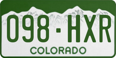 CO license plate 098HXR