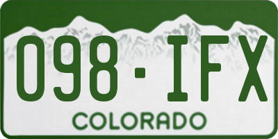 CO license plate 098IFX