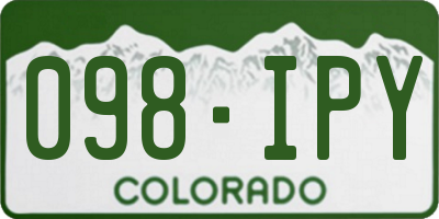CO license plate 098IPY