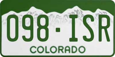CO license plate 098ISR