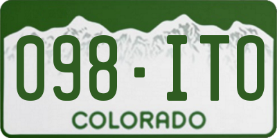 CO license plate 098ITO