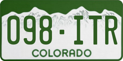 CO license plate 098ITR