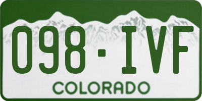CO license plate 098IVF