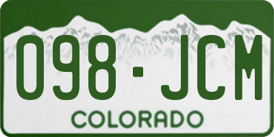 CO license plate 098JCM