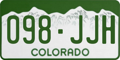 CO license plate 098JJH