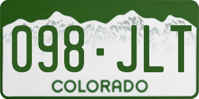 CO license plate 098JLT