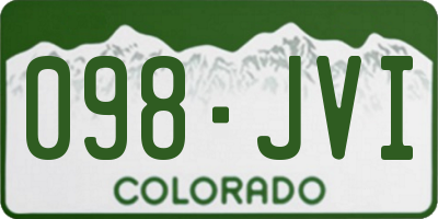 CO license plate 098JVI