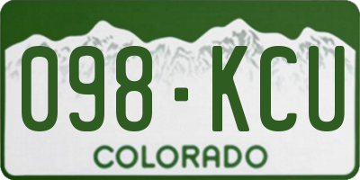 CO license plate 098KCU
