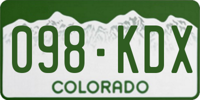 CO license plate 098KDX