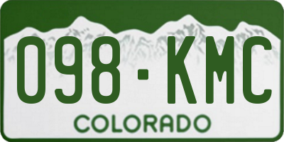 CO license plate 098KMC