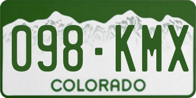 CO license plate 098KMX