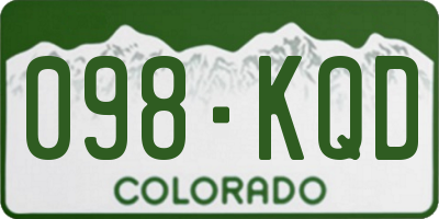 CO license plate 098KQD