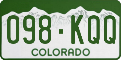 CO license plate 098KQQ