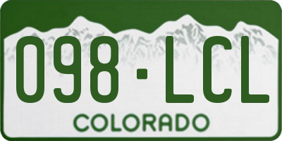 CO license plate 098LCL