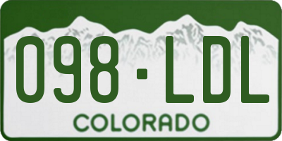 CO license plate 098LDL