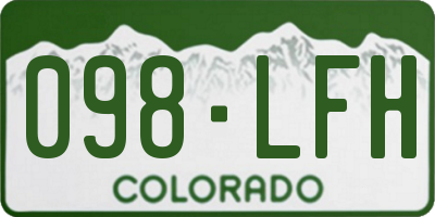 CO license plate 098LFH