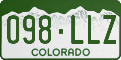 CO license plate 098LLZ