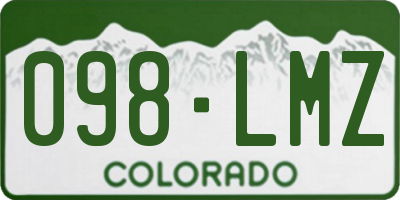 CO license plate 098LMZ