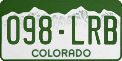 CO license plate 098LRB