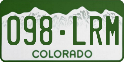 CO license plate 098LRM