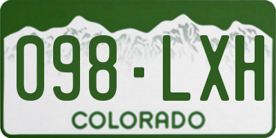 CO license plate 098LXH