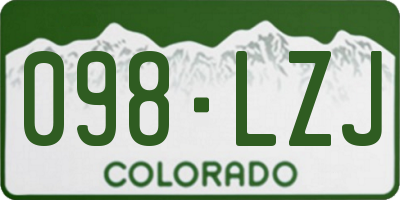 CO license plate 098LZJ