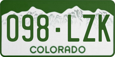 CO license plate 098LZK