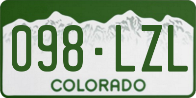 CO license plate 098LZL