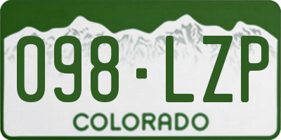 CO license plate 098LZP