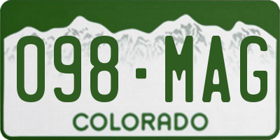 CO license plate 098MAG