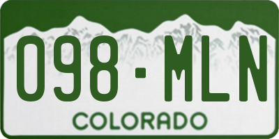 CO license plate 098MLN