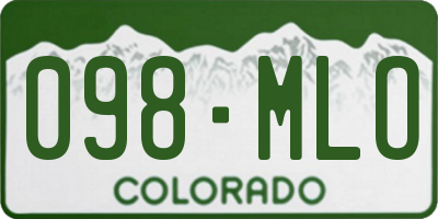 CO license plate 098MLO