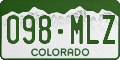 CO license plate 098MLZ