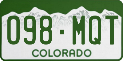 CO license plate 098MQT