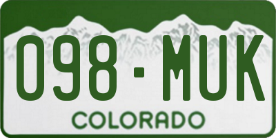 CO license plate 098MUK