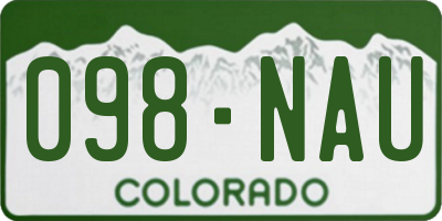 CO license plate 098NAU