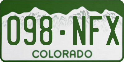 CO license plate 098NFX