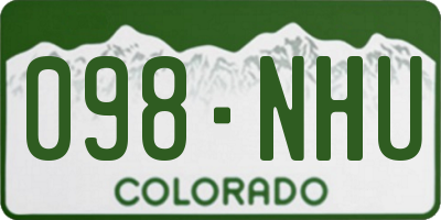 CO license plate 098NHU
