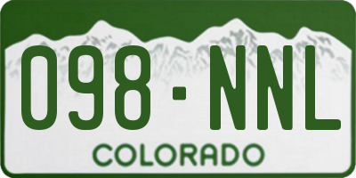 CO license plate 098NNL