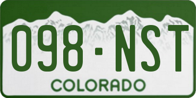 CO license plate 098NST
