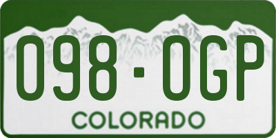 CO license plate 098OGP