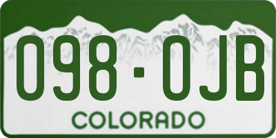 CO license plate 098OJB