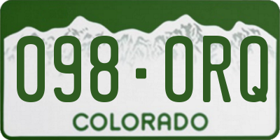 CO license plate 098ORQ